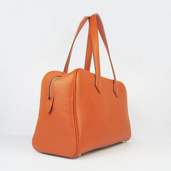 Best Replica Hermes Victoria Cowskin Leather Bags 2010 Orange H2802